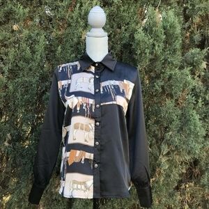 Hannier NWOT Equestrian Theme Top Women's Size Medium